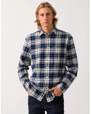 Lacoste Casual Flannel Long Sleeve Shirt - Blue