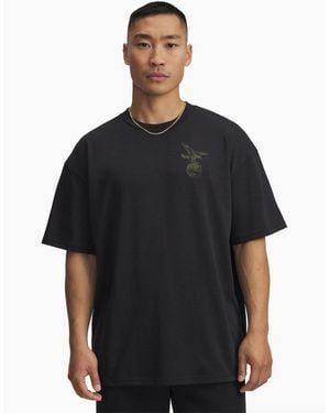 Under Armour Project Rock Warrior Print Crew Neck Short Sleeve T-Shirt - Black