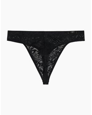 Hom Temptation Free Cut Lace G-String - Black