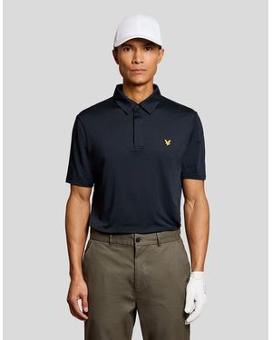 Lyle & Scott Concealed Placket Polo Shirt - Blue