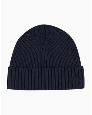BOSS Boss Fati Beanie Hat Dark - Blue