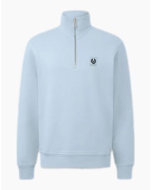 Belstaff Quarter Zip Sweatshirt Sky - Blue