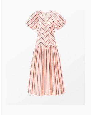 Ro&zo Willow Cut About Stripe Dress - Pink