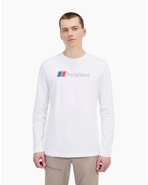 Berghaus Big Logo Long Sleeve T-Shirt - White