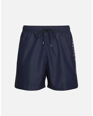 Tommy Hilfiger Drawstring Side Logo Swim Shorts, Desert Sky - Blue