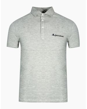 Aquascutum Signature Logo Polo Shirt - Grey