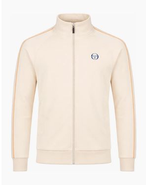 Sergio Tacchini Tasso Velour Track Top Jacket Sandshell/ Pepper - Natural