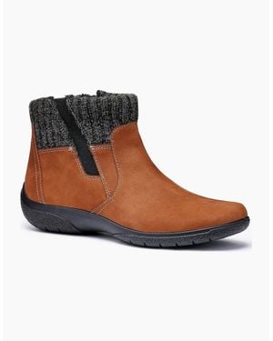 Hotter Malham Wide Fit Ankle Boots - Brown