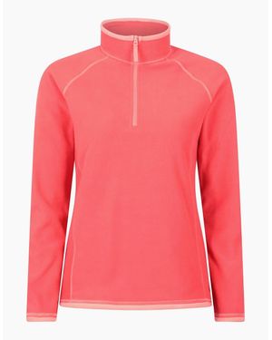 Mountain Warehouse Ladies Montana Half Zip Fleece Top - Pink