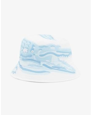 Lacoste Printed Cotton Twill Bucket Hat - Blue
