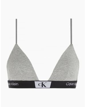 Calvin Klein Ck 1996 Unlined Triangle Bra, Heather - Grey