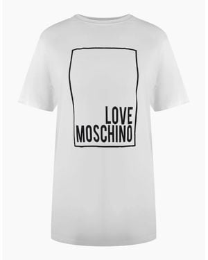 Love Moschino Box Logo T-Shirt - Grey