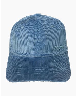 Bleubird Overland Corduroy 5 Panel Baseball Cap - Blue