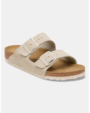 Birkenstock Arizona Suede Leather Sandals - Natural