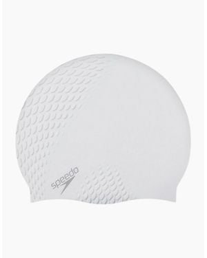 Speedo Adult Active+ Bubble Swimming Cap - White