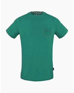 Aquascutum Check Pocket Trim T-Shirt - Green