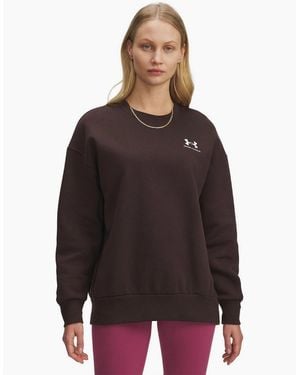 Under Armour Icon Fleece Os Crew - Brown