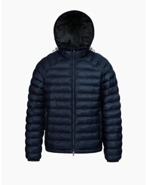 Sandbanks Raglan Hooded Micro Puffer A1-26 - Blue