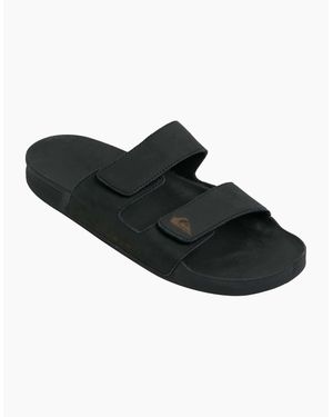 Quiksilver Rivi Leather Slides - Black