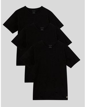 Lyle & Scott 3-Pack Lounge T-Shirts - Black