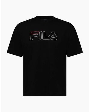 Fila Harrison Wordmark Crew Neck Short Sleeve T-Shirt - Black