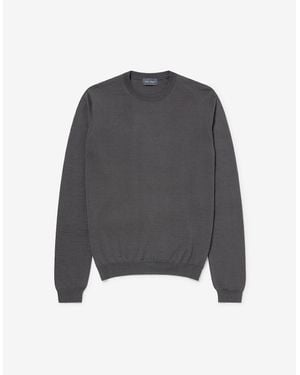 Oliver Sweeney Merino Wool Crew Neck Jumper - Grey