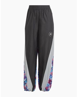 adidas Colour Block Patterned Wide Leg Track Trousers - Grey