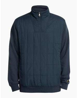 Lyle & Scott Lyle & Scott Hybrid Quilted Half-Zip Sweatshirt - Blue