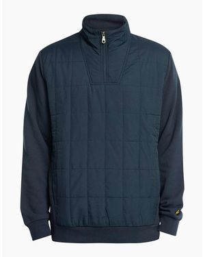 Lyle & Scott Lyle & Scott Hybrid Quilted Half-Zip Sweatshirt - Blue