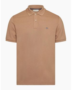 GANT Logo Polo Shirt - Brown