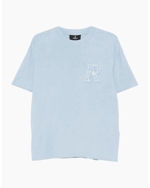 Represent Western Initial Oversized Sky T-Shirt - Blue