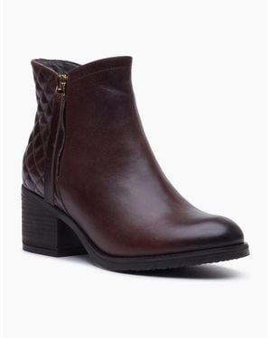 Hush Puppies Halia Leather Boots - Purple