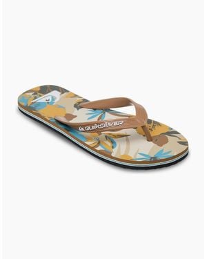 Quiksilver Molokai Art Flip Flops - Metallic
