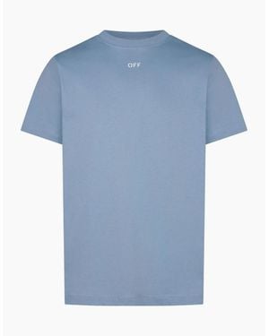 Off-White c/o Virgil Abloh Off Slim Fit Short Sleeve T-Shirt - Blue
