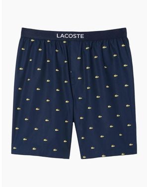 Lacoste Poplin Pyjama Shorts - Blue