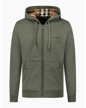 Burberry 'Hove' Check Hoodie Khaki - Green
