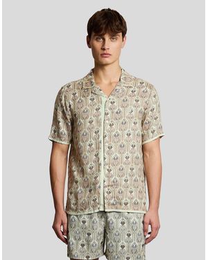 Lyle & Scott Short Sleeve Botanical Graphic Shirt - Multicolour
