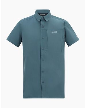 Regatta Insect Repellent Short-Sleeved Travel Shirt - Blue