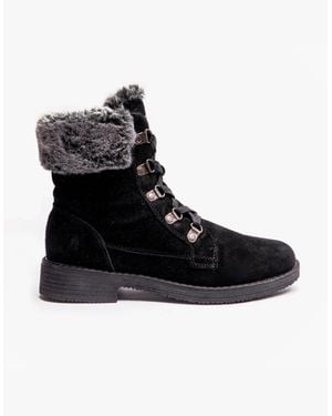 Hush Puppies Florence Leather Ankle Boots - Black