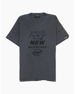 Balenciaga This Is Not The New T-Shirt Dark - Grey