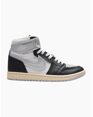 Nike Ladies Air Jordan 1 Leather High-Top Trainers - Black