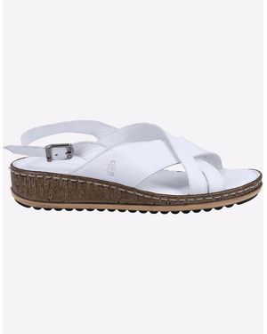 Hush Puppies Elena Cross Over Wedge Sandals - White