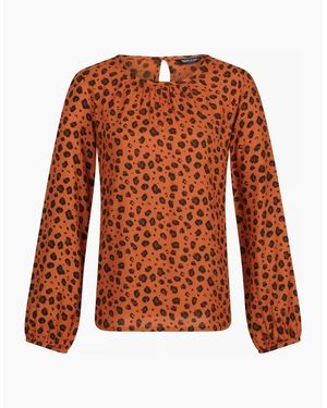 Regatta Ladies Hadria Animal Print Blouse - Orange