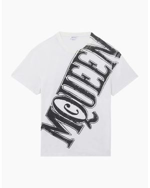 McQueen Slashed Logo T-Shirt - White