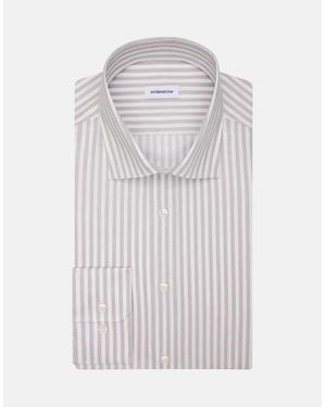 Seidensticker Regular Fit No Iron New Kent Striped Business Shirt - White