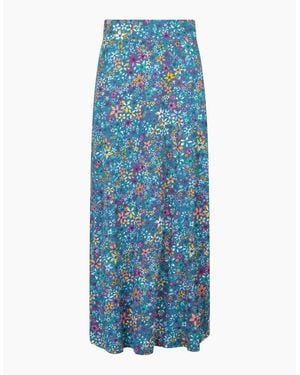 Mountain Warehouse Ladies Shore Floral Jersey Maxi Skirt - Blue