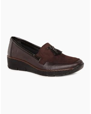 Rieker Grade Tassel Loafers - Brown