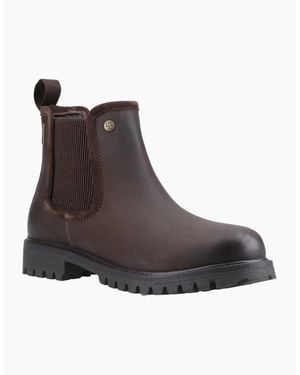 HUNTER Canna Dealer Boot Leather Flat Chelsea Boots - Brown