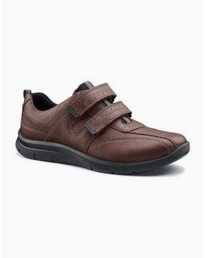 Hotter Energise Riptape Casual Shoe - Brown