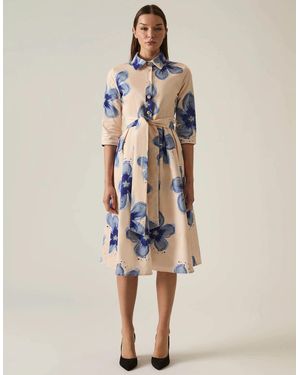 James Lakeland Flower Cotton Dress - Natural